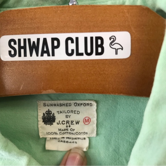 J.CREW sun washed oxford green tailored shirt men’s - Picture 4 of 4